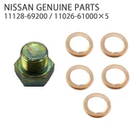 Nissan Genuine Set Oil Pan Drain Plug & 5X Copper Crush Washer For Fairlady S130. Fixed Price $34.00.