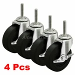 4X Lot 3'' Caster Wheels Heavy Duty Soft Pu Rubber For Wire Shelves Total 440LB. Fixed Price $17.98.