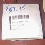 Raymond Part 590-643/002 Horn 36 V. Fixed Price $40.00.