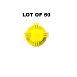 Lot Of 50 Yellow Vent Caps - Bayonet Style Golf Cart Forklift Marine Solar New. Fixed Price $42.99.
