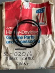 Harley 32-02016 Front Brake Cable 34" Total Length Nos. Fixed Price $25.00.