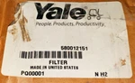 Yale Oil Filter, 580012151. Fixed Price $20.00.