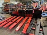 Raymond Model #840 Jack , 8000LB Cap 24V W/ Battery & Charger 96" Long Forks. Fixed Price $3975.00.