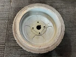Total Source 12.5" X 4.25" Forklift Scissor Non-marking Wheel, Gray, Bolt. Fixed Price $139.99.