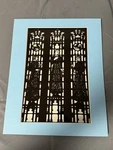 Vintage 1988 Yale Stained Glass Gothic Window Photo Kodak Print Matted. Fixed Price $30.00.