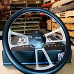 14" Billet Muscle Steering Wheel With Black Wrap For Gmc Full Truck 1995-2001. Fixed Price $209.87.