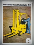 Brochure Atlet Electric Three-wheel Forklift 100/125/150 From 1/1980. Fixed Price $23.14.