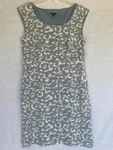 Size 14 Ann Taylor Stretch Silk Blue Gray Knee Lined Sheath Dress. Fixed Price $24.94.