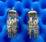 Two Amperex ECC88 6DJ8 Vacuum Tubes/ Amplitrex Tested/ Holland Halos Match '60. Fixed Price $139.00.