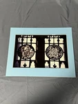 Vintage 1988 Yale Stained Glass Window Photo Kodak Print Matted Gothic Scene. Fixed Price $19.97.