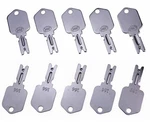 Jeenda 10X 166 Forklift Keys Ignition Clark Yale Hyster Komatsu Grad.... Fixed Price $13.79.