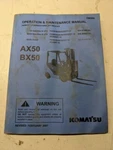 Komatsu Fork Lift Operation Maintenance Manual Ax Bx 50 Fg Fd 20 25 30 32 Ht. Fixed Price $177.75.