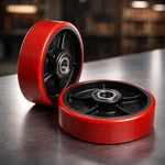Pallet Jack Steer Wheels Bearings Poly Tread 7 Pair Replacement Forklift Part. Fixed Price $68.00.