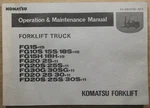 Komatsu FG15-15 FG10S-15 FG15S-15 FG18S-15 Operation & Maintenance Manual Book. Fixed Price $49.99.