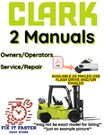Clark Forklift Operators Service Repair Shop Manual Pdf On Usb. Fixed Price $44.00.