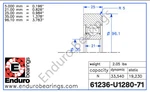 61236-U1280-71 Toyota Mast Guide Forklift Roller Bearing Enduro Brand Ships Fast. Fixed Price $75.94.