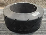 (qty 1) Superior 18" X7"X12-1/8" Po Cushothane Solid Press On Forklift Tire. Fixed Price $272.84.