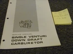 Caterpillar V50B V55B V60B Forklift Truck Carburetor Service Repair Manual. Fixed Price $94.18.