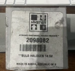 Nos. Hyster 2098082 **bulb Halogen 14.5V. Fixed Price $10.00.