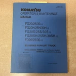 Komatsu FG20/25/30H/S/SH-12 FD20-12 Operation Maintenance Manual Fork Lift Truck. Fixed Price $49.99.