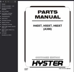 Hyster H40XT, H50XT, H60XT A386 Forklift Parts Catalog Manual Pdf Usb. Fixed Price $39.99.