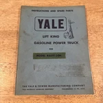 Yale & Towne Lift King Gasoline Powered Truck For Model KG51T-20H Instructions. Fixed Price $33.96.