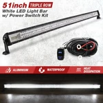 51" Triple Row Led 6000K Straight Working Light Bar Flood Spot Combo Beam+power. Fixed Price $134.00.