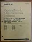 Caterpillar Lift Truck Operation & Maintenance M40D- F60DSA (SEBU6009-03). Fixed Price $145.00.