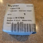 Hyster Oem New Part 1354778 Water Temperature Gauge. Fixed Price $25.00.