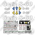 Genie S60 (sn: 02575-3099) Decal Kit Boom Lift Aftermarket. Fixed Price $294.95.