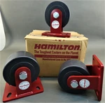*lot Of 3* Hamilton W-630-NYB-3/4 6" Dia X 3-1/4" Rigid Caster Nylon Wheel .... Fixed Price $600.00.