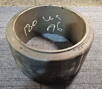 (qty 1) Mitco Super Solid Smooth Press-on Forklift Tire 18X9X14, Rubber, Black. Fixed Price $212.49.