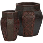 Nearly Natural Design & Weave Panel Decorative Planters (set Of 2). Fixed Price $85.59.