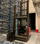 Raymond SB-CSR30T Man-up Swing Reach Turret Truck Forklifts 402" Mast Low Hours. Fixed Price $44950.00.