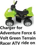 Power Supply Battery Charger Adventure Force 6 Volt Green Terrain Racer. Fixed Price $13.00.