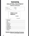 Toyota Forklift 7FBEU15, 7FBEU18, 7FBEU20, 7FBEHU18 Parts Catalog Manual Pdf Usb. Fixed Price $39.99.