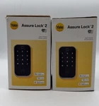 Lot Of 2 Yale Assure Lock Wi-fi Smart Satin Nickel Works W/ Alexa. Fixed Price $225.99.
