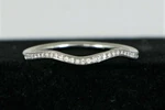 $1210 Simon Platinum Round Diamond Contour Curved Wedding Band Ring 6. Fixed Price $725.00.