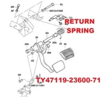 47119-23600-71 Toyota Forklift Sping Return Brake Pedal ML700. Fixed Price $6.90.