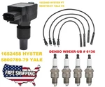 1652458 Hyster Ignition Coil + 1652460 Wires 4X Denso W9EXR-UB Tune Up Kit. Fixed Price $125.00.