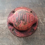 Vintage Tow Motor Forklift Wheel Center Cap Cover Emblem Part Advertising Sign. Fixed Price $40.00.