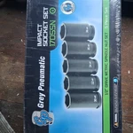 Grey Pneumatic 1705SN 5-PIECE 1/2" Drive 6 Point Spindle Nut Socket Set. Fixed Price $65.00.