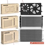 A-premium Radiator & Condenser Cooling Fan Kit For Chevrolet Malibu Pontiac. Fixed Price $274.88.