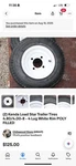 Kenda Load Star Trailer Tires 4.8/4.00 8-4 Lug White Rim Poly Filled. Fixed Price $150.00.