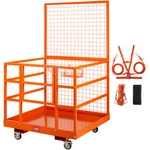 Vevor Forklift Safety Cage Work Platform 43X45" 1400LBS W/ Wheels Aerial. Fixed Price $449.99.