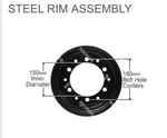 Universal Forklift Steel Rim Split Wheel 650-10 Tire Size Bolt R650-3. Fixed Price $122.39.