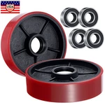 1PAIR Universal Pallet Jack/truck Steering Wheels With 20 Mm Id Bearings - 7"X2". Fixed Price $55.99.