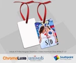 Unisub 4174 Rectangular Ornament 2 Sided Aluminum Gloss White X 3". Fixed Price $83.35.