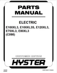 Hyster E100XL3S E120XL3 E70XL3 E80XL3 Forklift Parts Catalog Manual Pdf. Fixed Price $34.99.