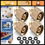 4 Pack Forklift Propane Tank Connector - Brass Lpg Quick Fitting Adapter. Fixed Price $83.99.